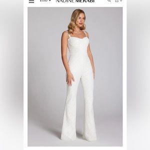 NADINE MERABI HAILEY WHITE JUMPSUIT